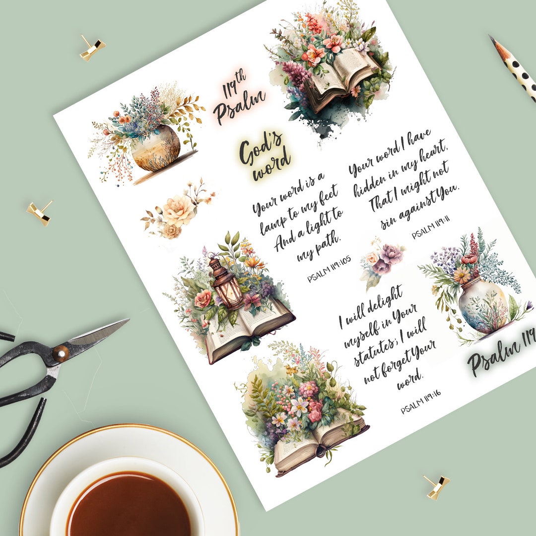 God's Word Bible Journal Kit, Psalm 119 Printable, Instant Download ...