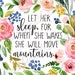 Let Her Sleep Printable, for When She Wakes Print, Floral Girl's Room ...