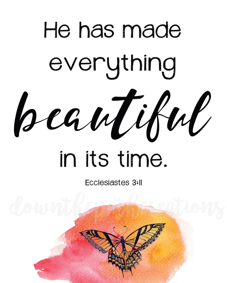 He Has Made Everything Beautiful in Its Time Printable | Etsy