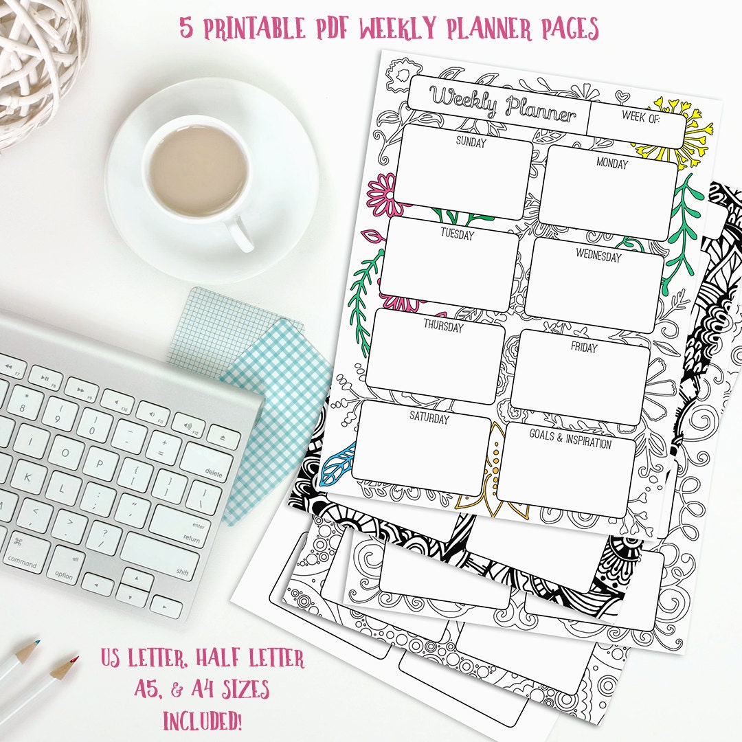 Weekly Planner Coloring Book is Here!!