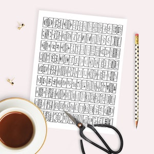 Books of the Bible Tabs, Instant Download, Bible Journaling, Bible Coloring, Journal Printable, Old Testament, New Testament. Bonus