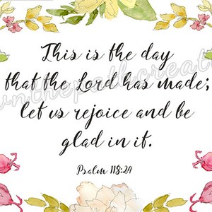 Bible Verse Cards, Set of 5, Printable, Instant Download, 4x6 Print ...