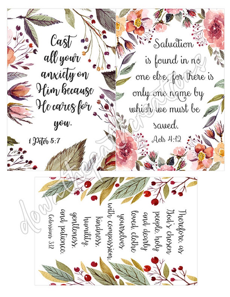 printable scripture cards set of 9 instant download 4x6 etsy