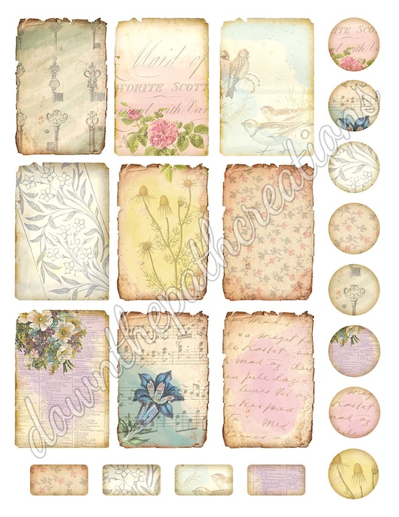 Acheter 12 styles 12 pouces Vintage papeterie autocollant Notes agenda  planificateur journal décoratif Scrapbooking bricolage artisanat  autocollants