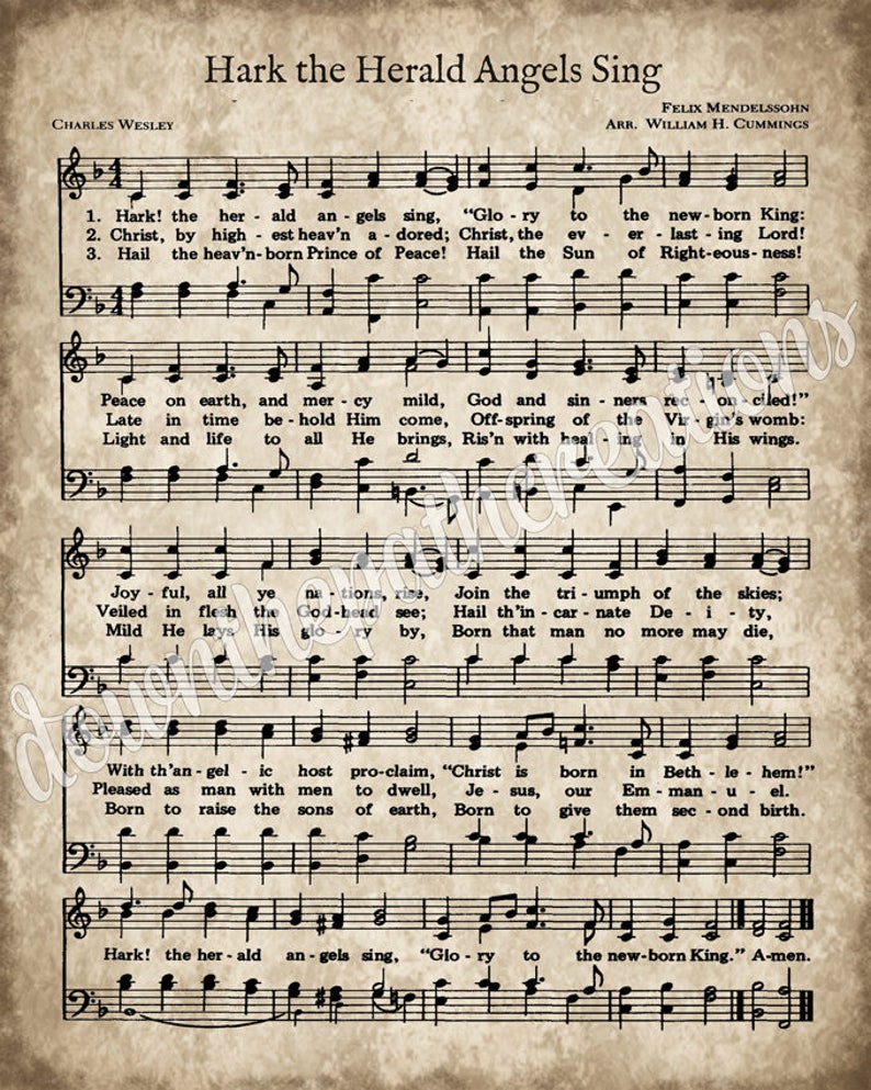 Christmas Carols, Vintage Set of 3, INSTANT DOWNLOAD, Sheet Music Hymn, Aged Antique Grunge, Printable, Scrapbooking Paper, Collage, crafts image 3