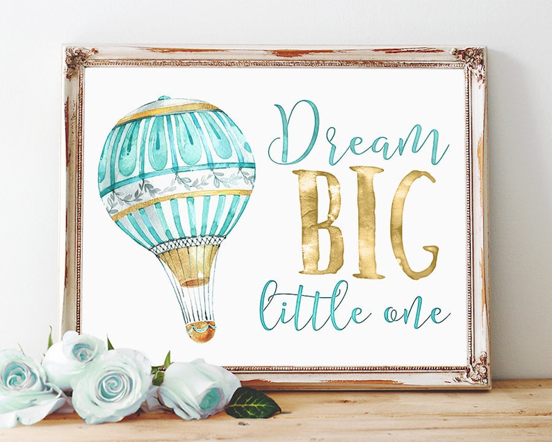 Hot Air Balloon Nursery Printables Set of 2 Adventure Prints Etsy