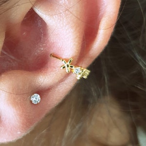 Dainty cz earrings, Tiny cz studs, cz earrings, tiny earrings, minimalist, bridesmaid gift, gold studs, silver studs, zirconia earrings image 1