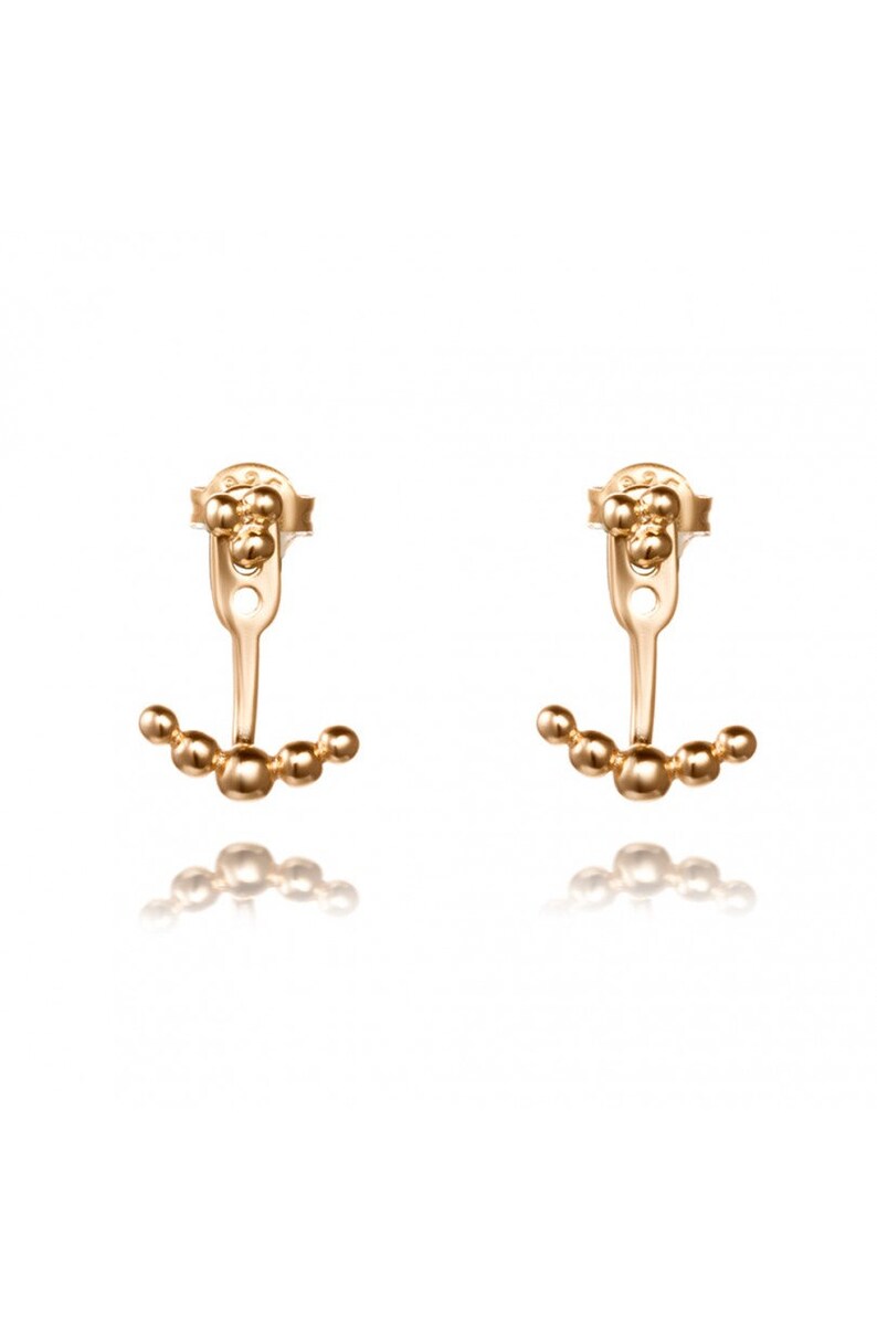 Dainty Ball Earring Jacketear Jacket Stud Earring Set Etsy