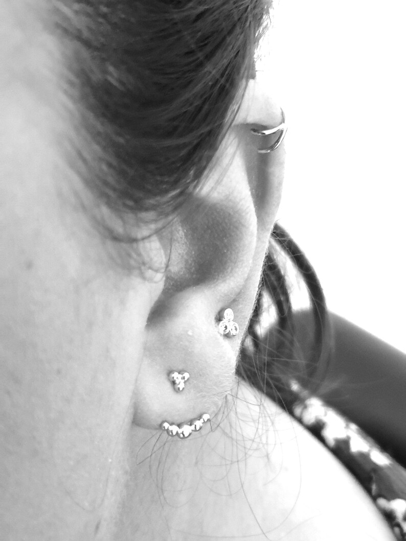 Dainty Ball Earring Jacketear Jacket Stud Earring Set Etsy