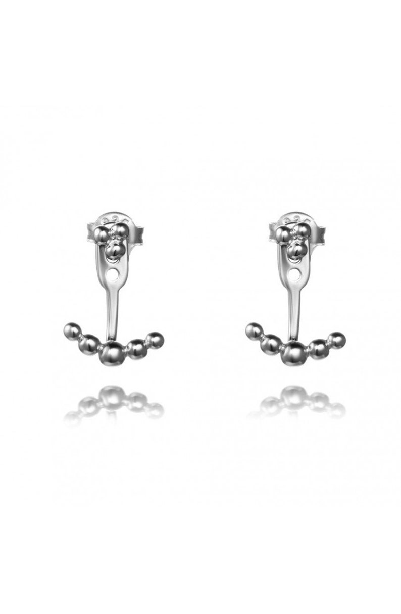 Dainty Ball Earring Jacketear Jacket Stud Earring Set Etsy
