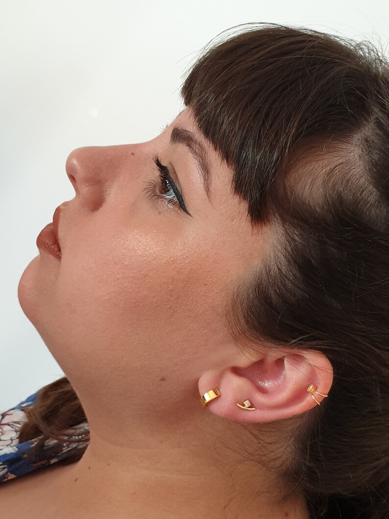Dainty cz earrings, cz studs, cz earrings, tiny earrings, minimalist, bridesmaid gift, gold studs, zirconia earrings image 5