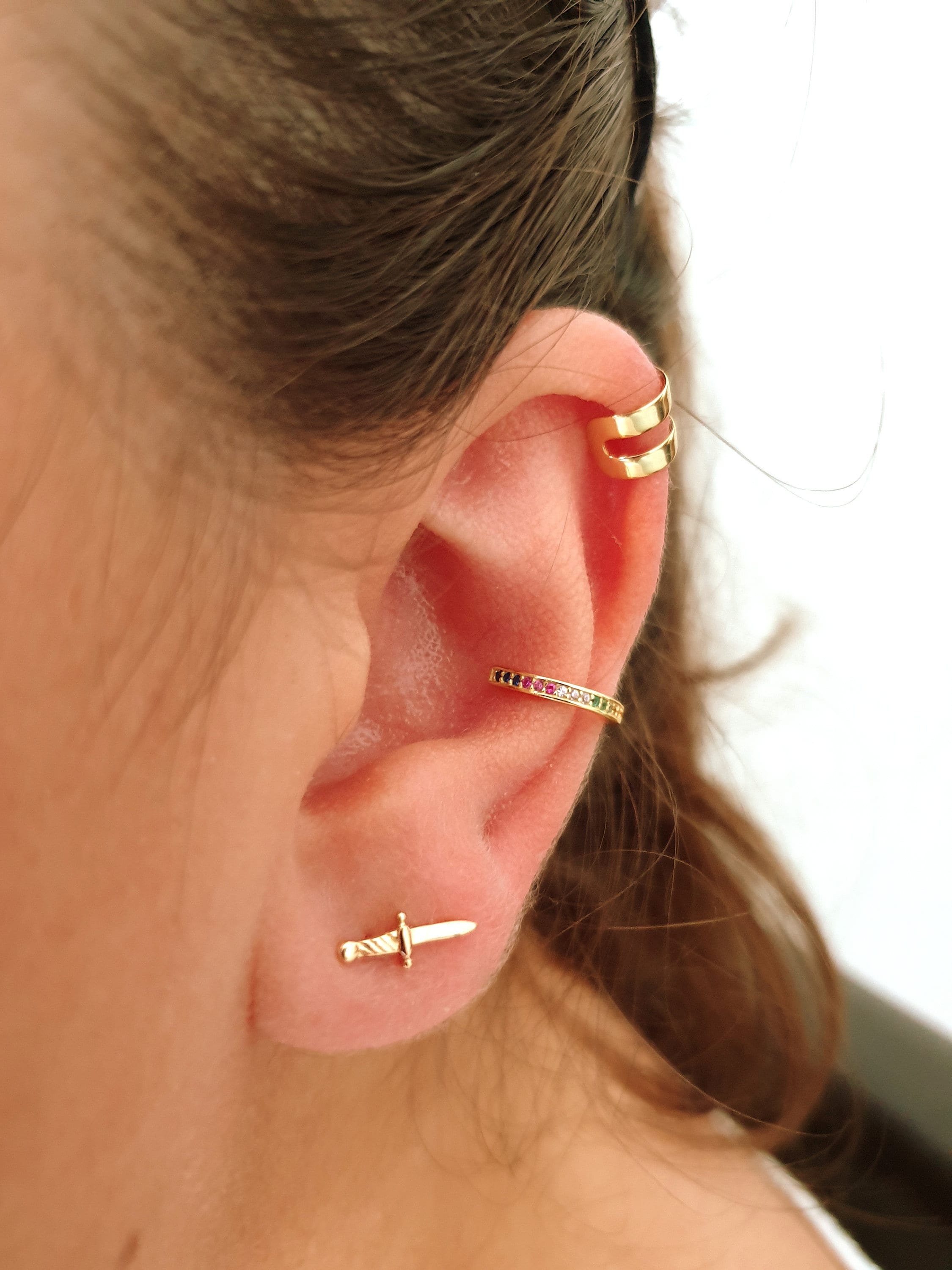 Knife stud earrings sale