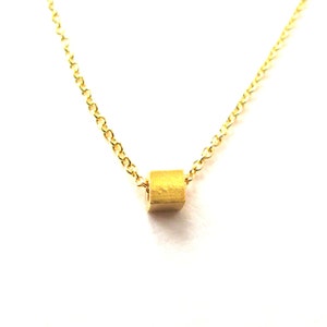 Dainty Cube Necklace Little Necklace 14K Gold Filled with Little Gold Vermeil Cube geometric necklace gold necklace minimalist 18K Gold plated