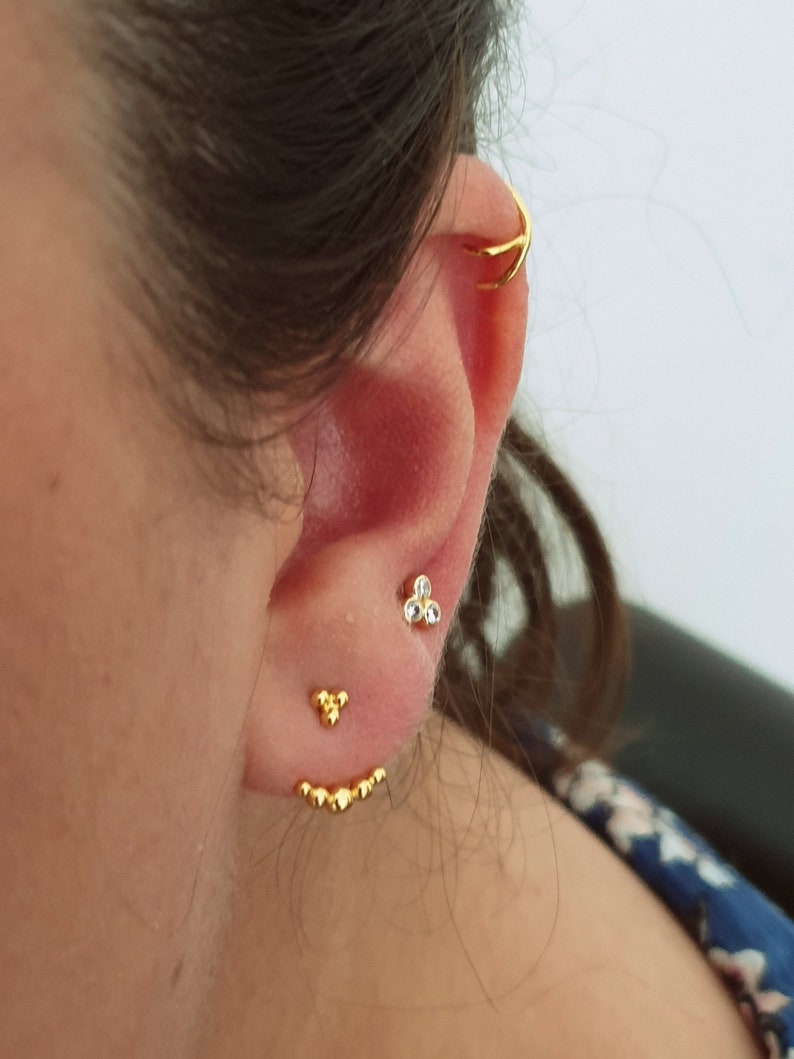 Dainty Ball Earring Jacketear Jacket Stud Earring Set Etsy