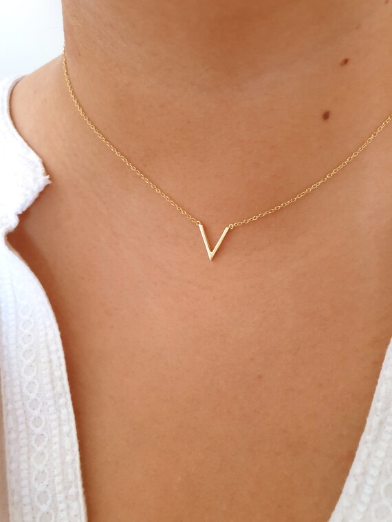 Dainty v necklace deals