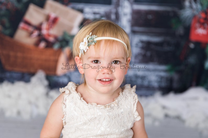 boho headband wild child baby headband floral headband Ivory and gold headband {natural headband flower girl} cream headband