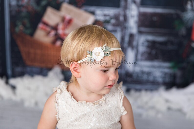 boho headband wild child baby headband floral headband Ivory and gold headband {natural headband flower girl} cream headband