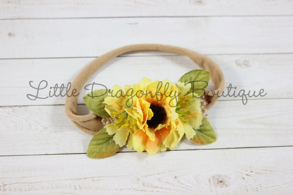 newborn sunflower headband