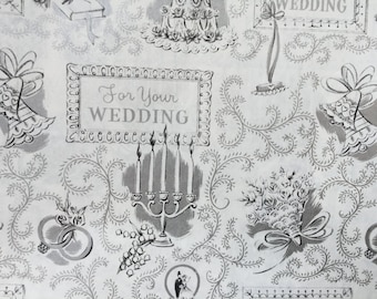 Papier do pakowania Vintage Gift-srebrny i biały tradycyjne zdjęcia ślubne ślubne papier Wrap-1 nieużywane pełny arkusz prezent ślubny