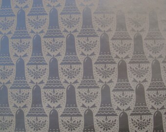 Papier do pakowania Vintage Gift-srebrny dzwony ślubne-1 nieużywany pełny arkusz