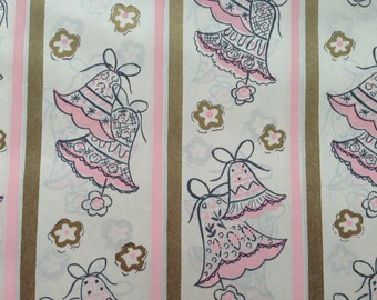 Papier do pakowania Vintage Gift-różowy i złoty kaplicy ślubnej Bells-Bridal Shower Wrap Lady Clair-1 nieużywany pełny arkusz prezent ślubny