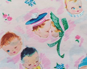 Carta da Dennison - Baby doccia - Cuties poco, bambino ragazzi e ragazze - 1 foglio intero inutilizzato vintage regalo