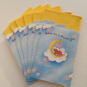 6 vintage Baby Shower Invitations ou remercier vos cartes de voeux - carte de félicitations naissance-cartes vierges carte de voeux-Unused religieux w enveloppes