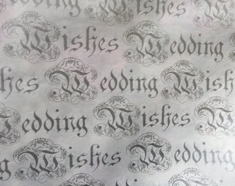 Papier do pakowania Vintage Gift-srebrny i biały wesele życzenia prysznicem ślubu lub zawijania papieru-1 nieużywane pełny arkusz prezent ślubny