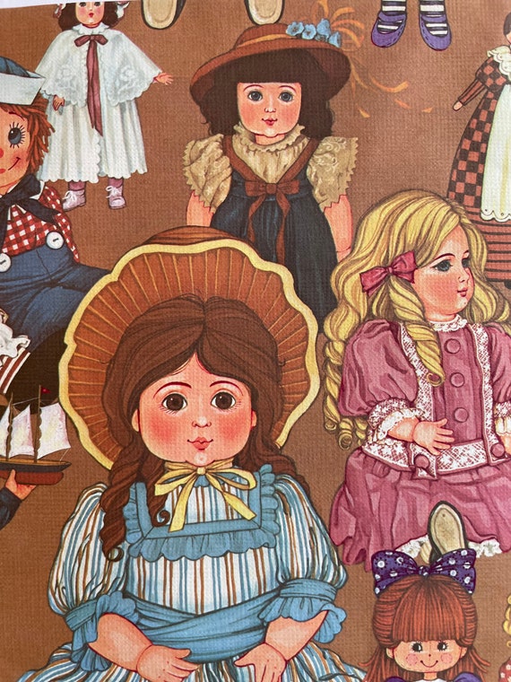 Vintage Gift Wrapping Paper - Juvenile - Vintage Doll Collection Birthday Wrapping  Paper - 1 Unused Full Sheet Gift Wrap - Etsy