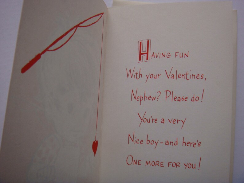 Vintage Valentine's Day Card for Nephew Juvenile Etsy