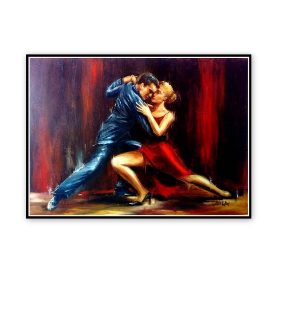 TANGO DANCING COUPLES CANVAS PICTURE PRINT WALL ART FREE FAST UK DELIVERY