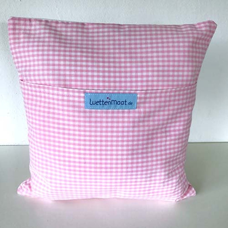Name pillow embroidered with name and crown pink girl gift birth image 2