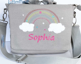 Kindergartenrucksack mit Name und Regenbogen