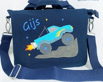 Kindergartentasche/rucksack mit Monstertruck und Name, personalisiert