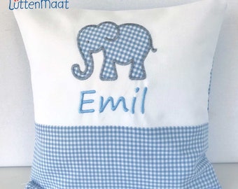 Pillow Birth pillow embroidered with name and Ele...