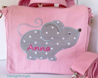 Kindergarten bag children's backpack with mouse and name