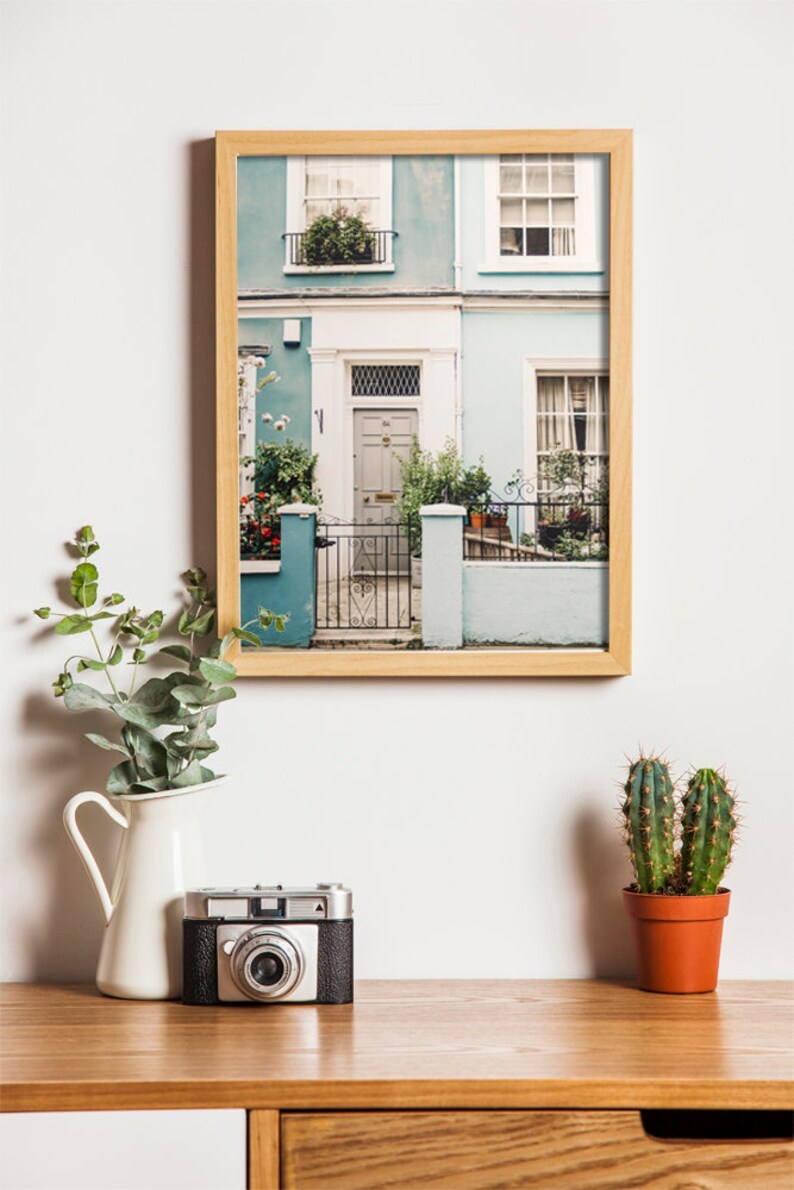 Blue House Photo Architecture Print Notting Hill Photo Print English