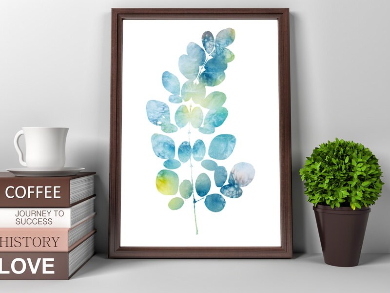 Watercolor Leaf Leaf Print Leaf Printable Digital Print | Etsy