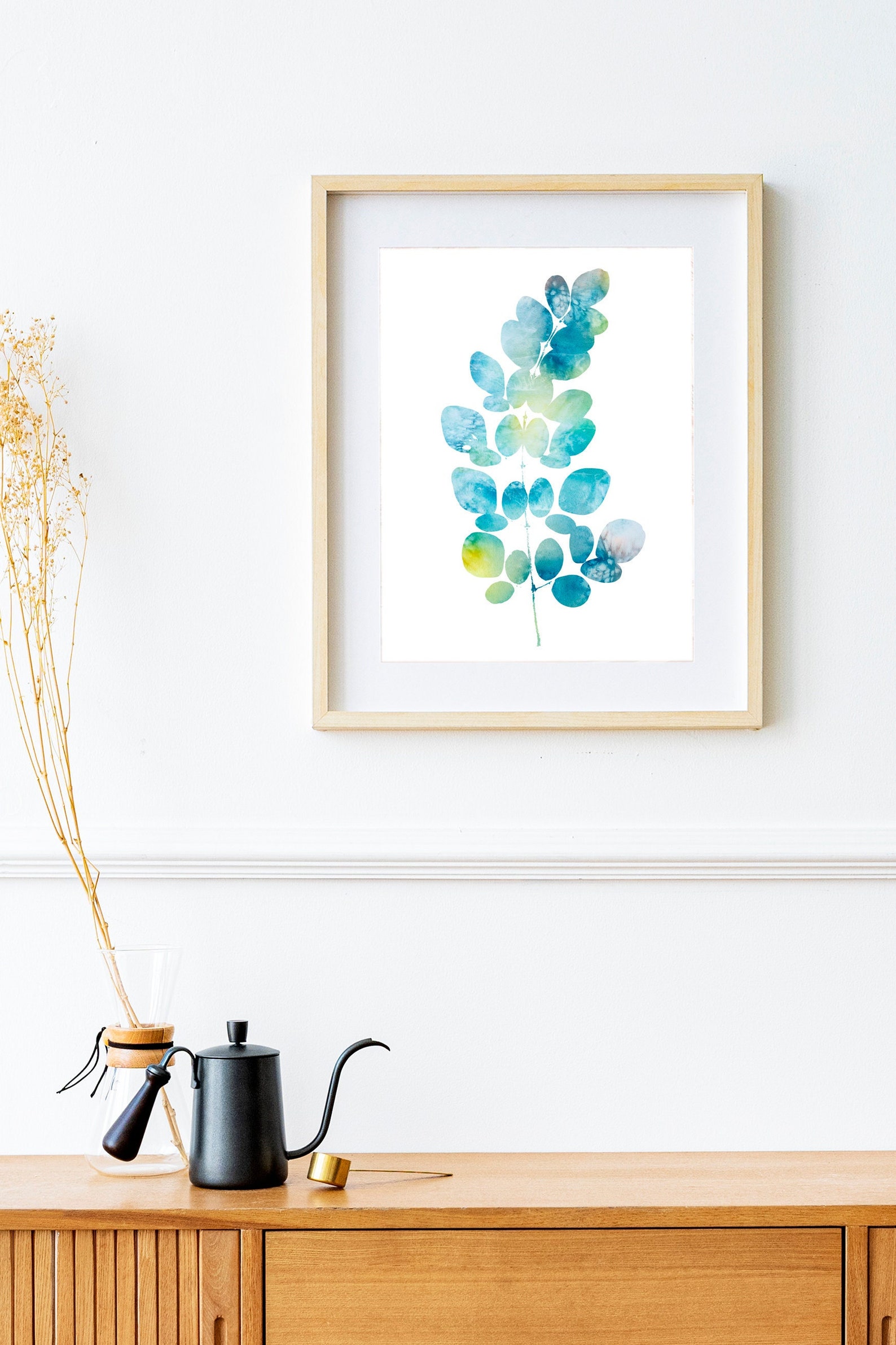 Watercolor Leaf, Leaf Print, Leaf Printable, Digital Print, Digital ...