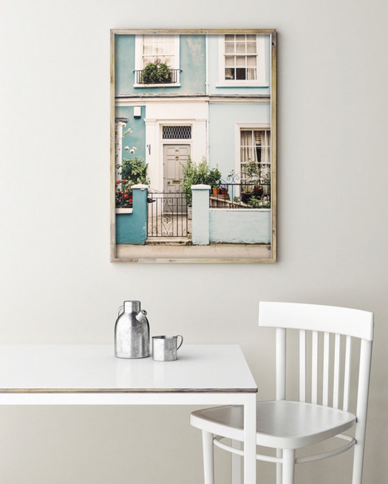 Blue House Photo Architecture Print Notting Hill Photo Print English