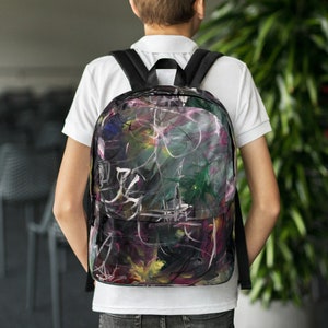 Backpack, Kids Backpack, Abstract Art, Travel Bag, Overnight Bag, Weekend Bag, Art Bag