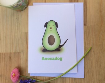 Avocadog A6 Greeting Card