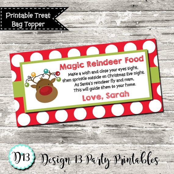Christmas Treat Bag Printables Christmas Treat Bags