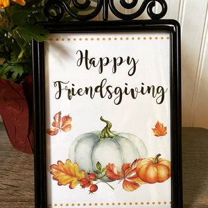 Happy Friendsgiving Sign Printable Digital INSTANT DOWNLOAD - Etsy
