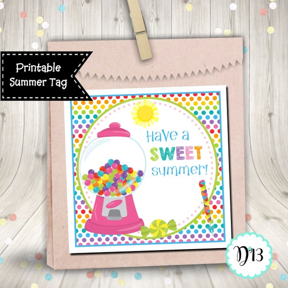 Consist of a Cute Summertime Conclude of College 12 months Sq. Tag Present Tag graphic regarding Have a Sweet Summer Printable known as Contain a Adorable Summer months Conclude of Higher education Calendar year Sq. Tag Reward Tag
