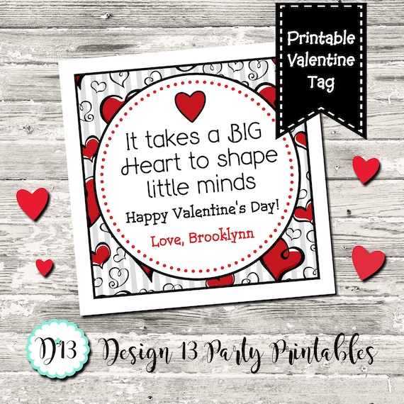 Instructor Valentine Large Hearts Condition Tiny Minds Sq. Tag image regarding It Takes a Big Heart to Shape Little Minds Printable known as Instructor Valentine Significant Hearts Condition Very little Minds Sq. Tag