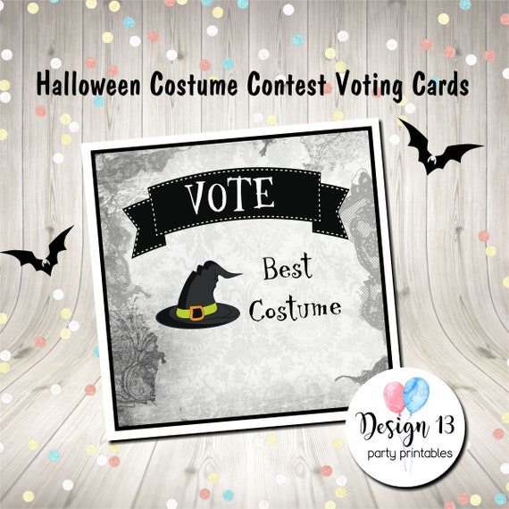 Halloween Costume Contest Voting Cards Digital Printable INSTANT DOWNLOAD Il_570xn