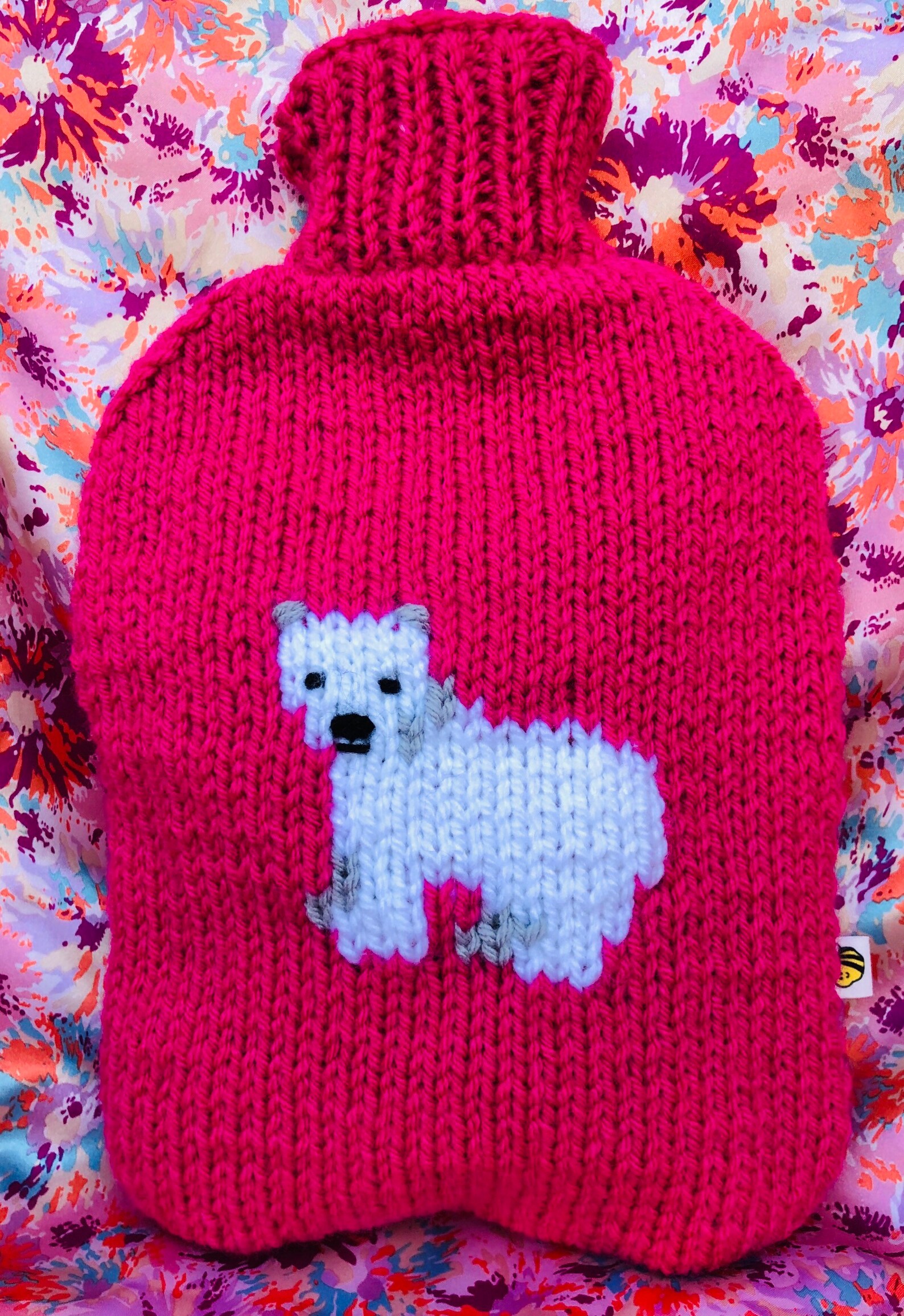 Polar Bear Hot Water Bottle Cover Knitting Pattern for a 2 Etsy