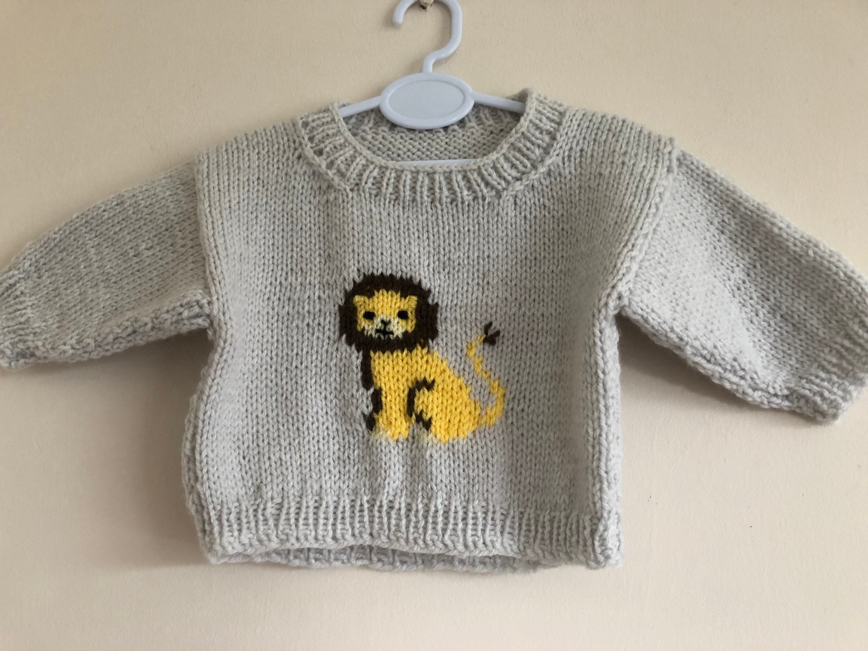 GORGEOUS INTARSIA TIGER Sweater by Sugarhill Size 8 100% 