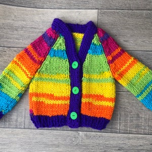 Festival Baby Cardigan sizes 0-2 years (4 sizes).